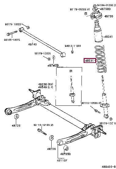 4823110350 Toyota Пружина подвески задняя