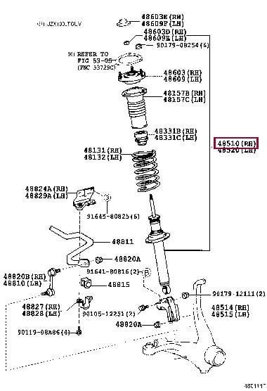 Амортизатор Lexus IS (Лексус ИС): 4851029575 Toyota Амортизатор подвески
