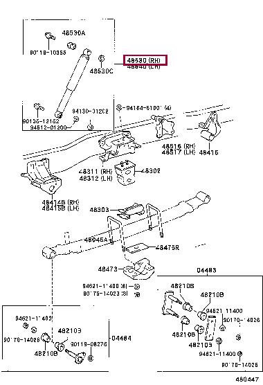 Стойки Toyota Dyna (Тойота Дина): 4853180550 Toyota Амортизатор подвески