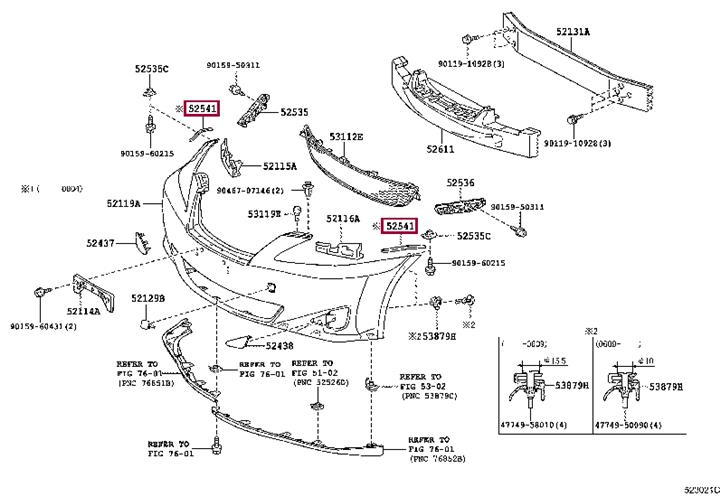5254153010 Toyota Накладка бампера
