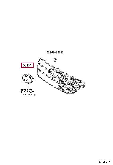 5311113290 Toyota Решітка радіатора