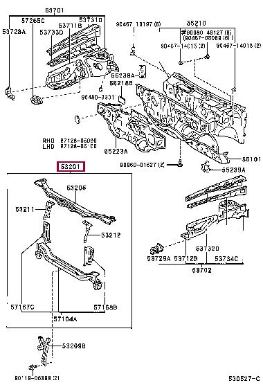 5320105020 Toyota Панель передняя