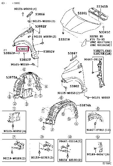 538110H010 Toyota Крыло