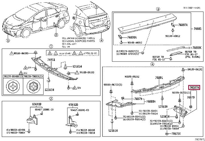 Купити Toyota 76087-47020 за низькою ціною в Україні!