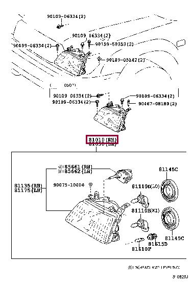 8101060021 Toyota Фара основна