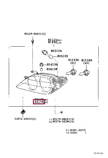 8118553060 Toyota Фара основна