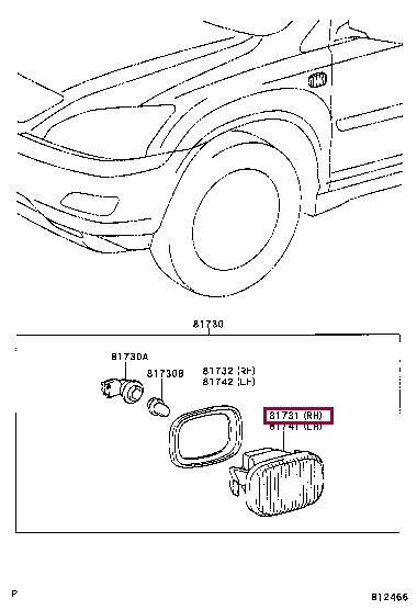8173120221 Toyota Повторитель поворота