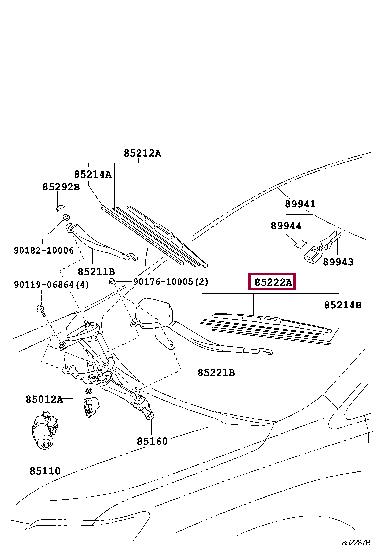 Toyota 8522248160 Щетка стеклоочистителя 8522248160: Отличная цена - Купить в Украине на EXIST.UA! 8522248160 Toyota Щетка стеклоочистителя