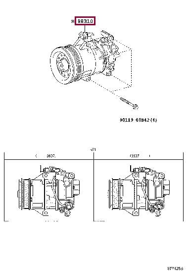 Toyota 88310-52551 Компрессор кондиционера 8831052551: Отличная цена - Купить в Украине на EXIST.UA! 8831052551 Toyota Компрессор кондиционера