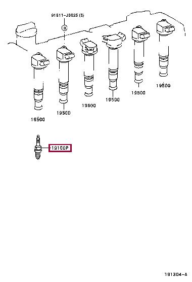 9091901226 Toyota Свеча зажигания