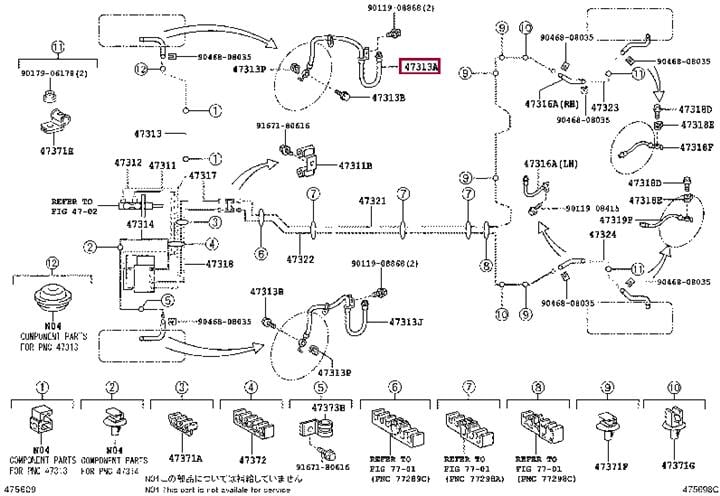 9094702E33 Toyota Тормозной шланг