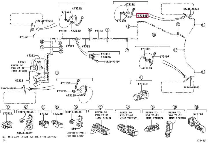 9094702F67 Toyota Тормозной шланг