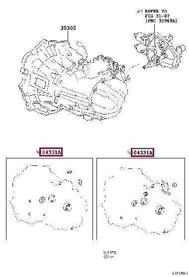 0433112660 Toyota Комплект прокладок КПП