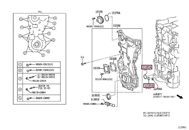 1519336010 Toyota Прокладка насосу оливи