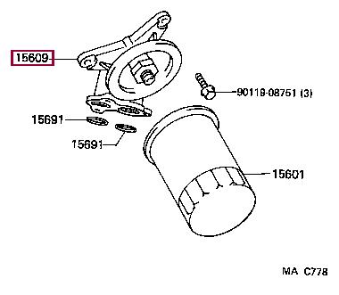 1569250020 Toyota Прокладка фильтра масляного