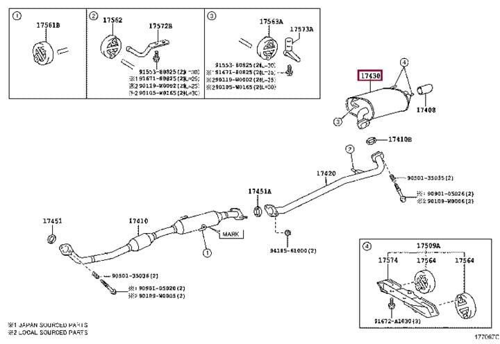 1743036160 Toyota Глушитель