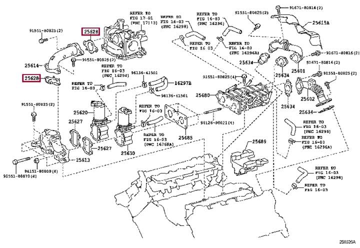 Toyota 25628-51010 Прокладка 2562851010: Отличная цена - Купить в Украине на EXIST.UA! 2562851010 Toyota Прокладка
