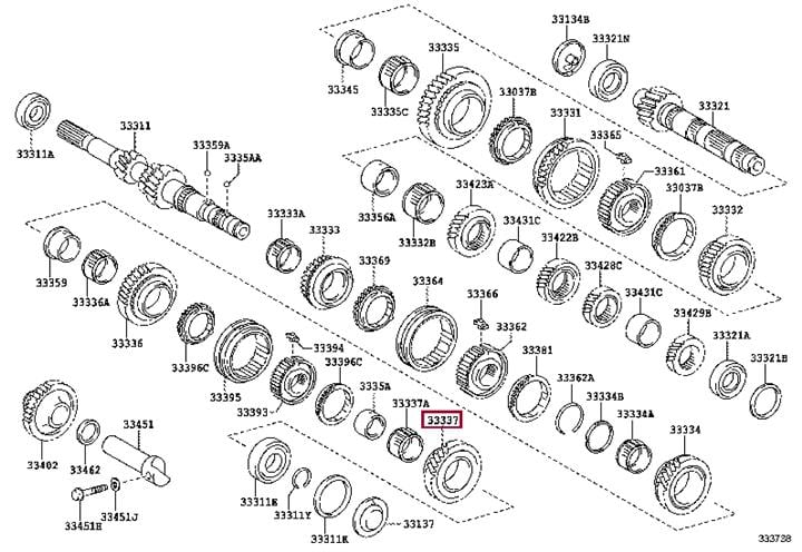 3303705010 Toyota Шестерня