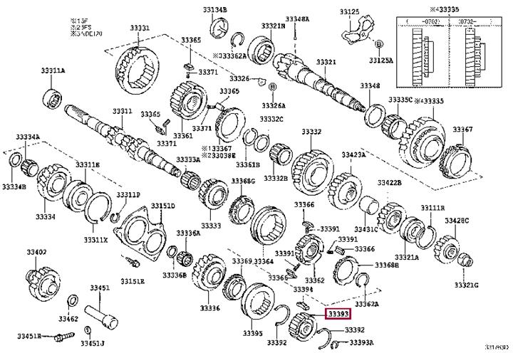 3339312060 Toyota Ступица синхронизатора