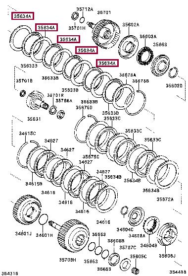 3563428010 Toyota Диск фрикционный