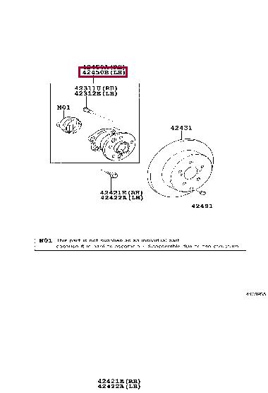 424600E030 Toyota Подшипник ступицы колеса, комплект