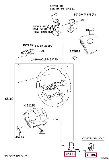 4518648040C0 Toyota Заглушка руля