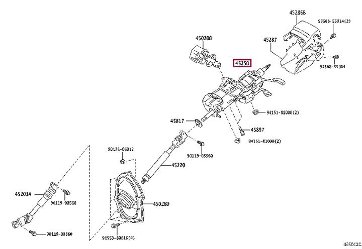Колонка рулевого управления Toyota 45810-60091
