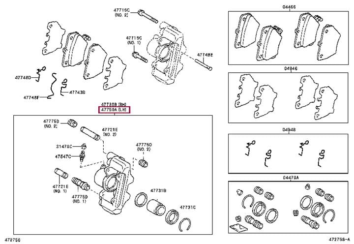 4775002111 Toyota Тормозной суппорт