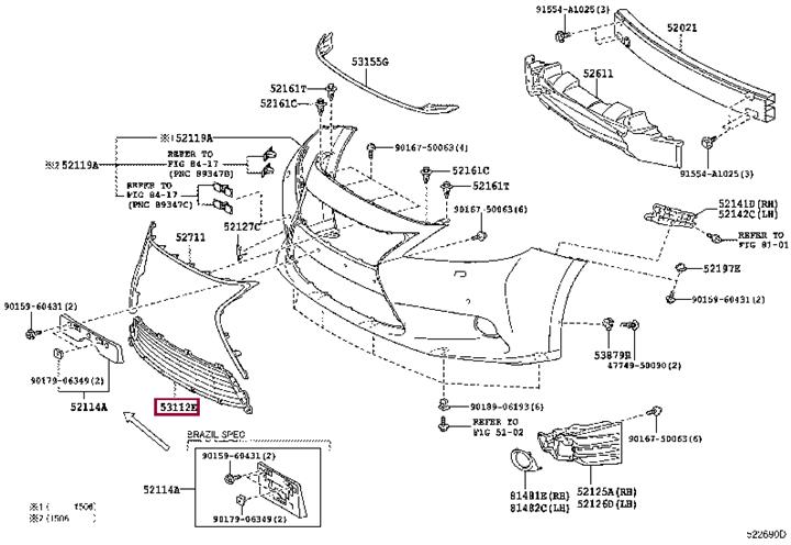 5311233150 Toyota Решітка радіатора