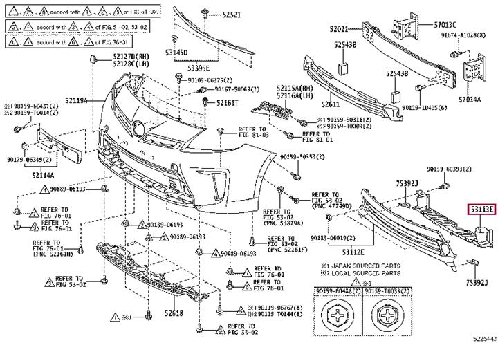 Купити Toyota 53113-47040 за низькою ціною в Україні!