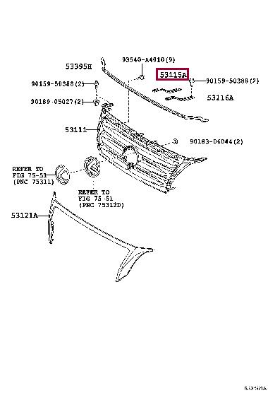 5311560030 Toyota Кронштейн радиатора