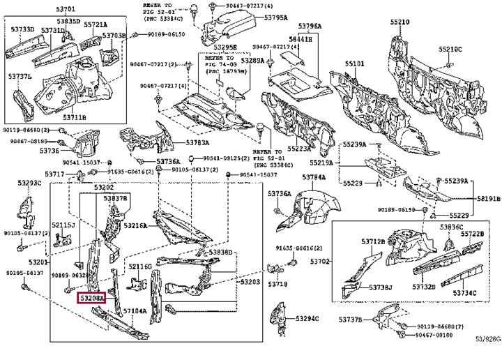 5320848060 Toyota Кронштейн крепления замка капота