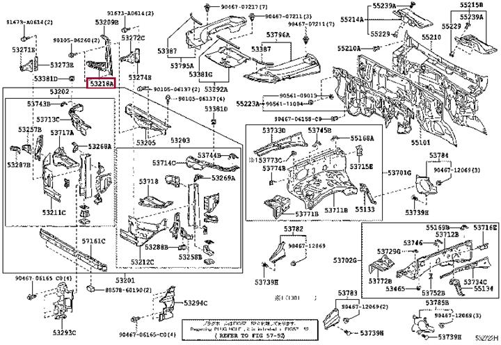 5321860100 Toyota Кронштейн радиатора