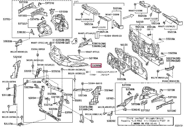 5328905020 Toyota Дефлектор радиатора