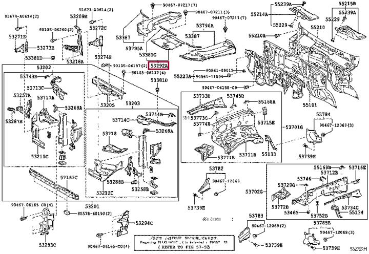 5329260070 Toyota Дефлектор радіатора