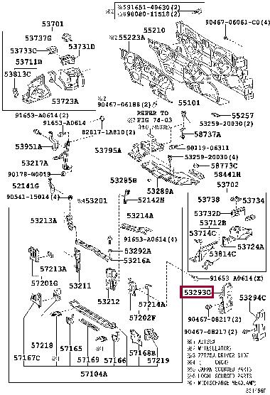 5329305050 Toyota Дефлектор радіатора