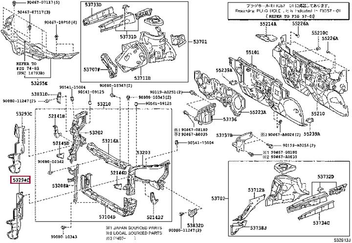 532940T010 Toyota Дефлектор радіатора
