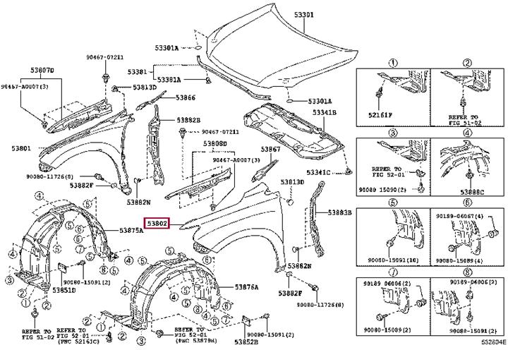 Купить Toyota 53812-0E050 по низкой цене в Украине!