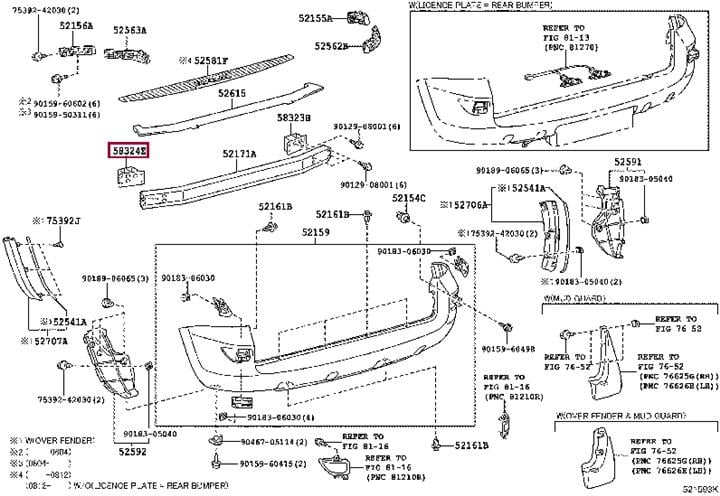 Toyota 58324-42010 Кронштейн бампера 5832442010: Отличная цена - Купить в Украине на EXIST.UA! 5832442010 Toyota Кронштейн бампера