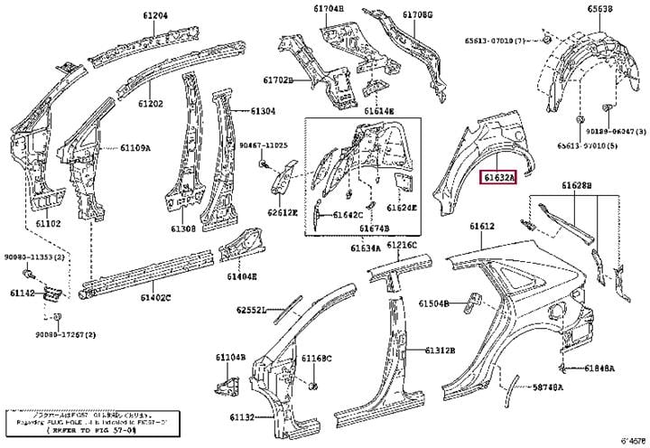 616320T010 Toyota Крило
