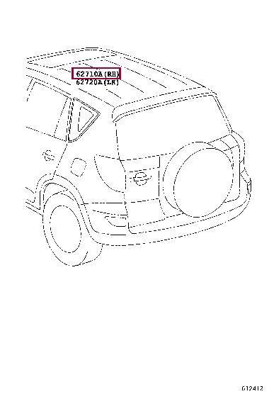 Дверные стекла Toyota Rav 4 (Тойота Рав 4): 6271042270 Toyota Стекло двери
