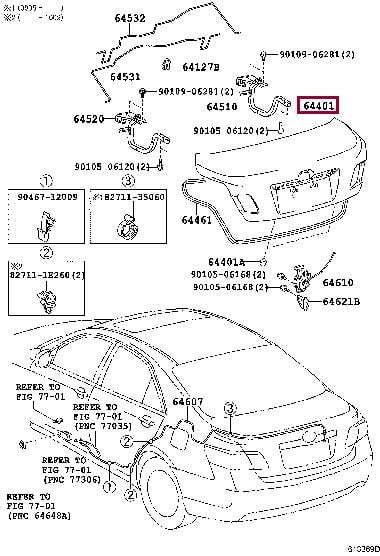 Toyota 64401-33401 Кришка багажника 6440133401: Купити в Україні - Добра ціна на EXIST.UA!