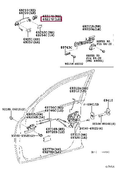 6921860030C0 Toyota Накладка ручки двери