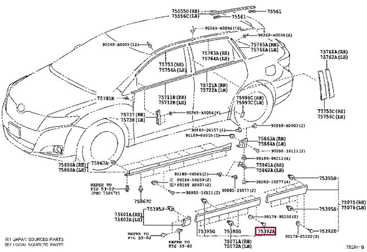 753920T010 Toyota Клипса