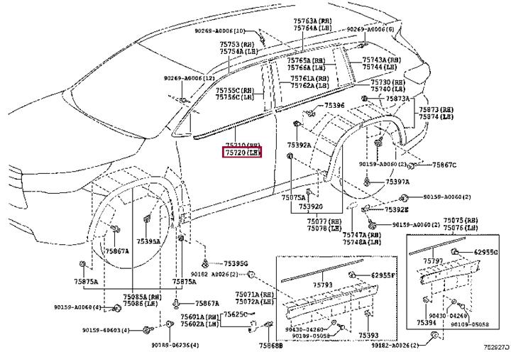 Купити Toyota 75720-0E070 за низькою ціною в Україні!