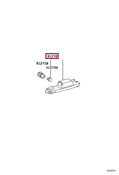 Toyota 81270-02230 Фонарь освещения номерного знака 8127002230: Отличная цена - Купить в Украине на EXIST.UA! 8127002230 Toyota Фонарь освещения номерного знака