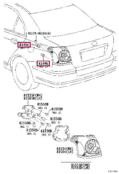 8149605010 Toyota Кліпса кріплення фари