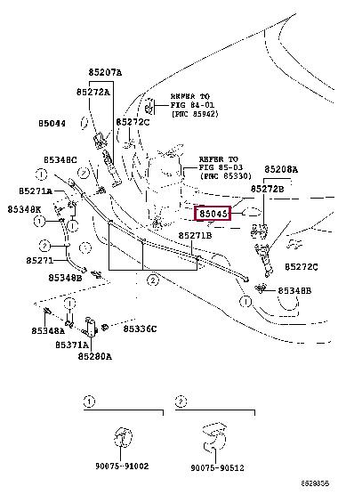 8504542110A1 Toyota Накладка форсунки омивача фари передньої (лівою)