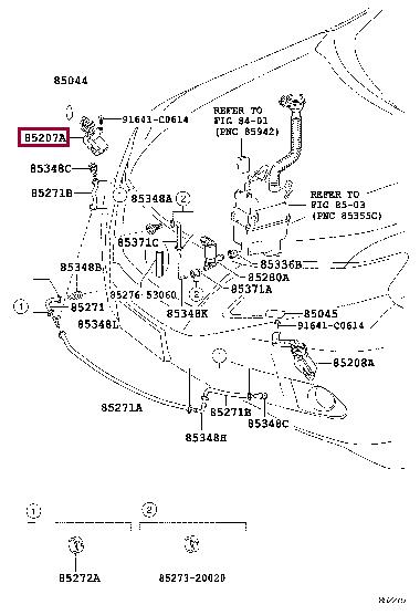 Toyota 85207-48060 Форсунка омивача 8520748060: Приваблива ціна - Купити в Україні на EXIST.UA! 8520748060 Toyota Форсунка омивача