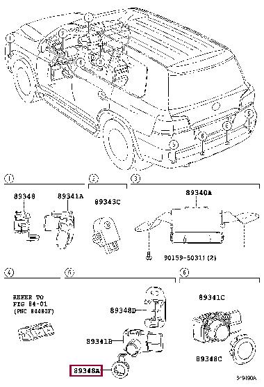 8934833040A3 Toyota Крепление датчики парктроника
